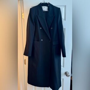 Babaton Black Double-Breasted Coat